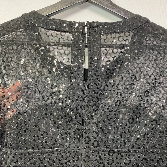 Express- Black Sheer Sleeveless Party Dress M NWT - Picture 5 of 10